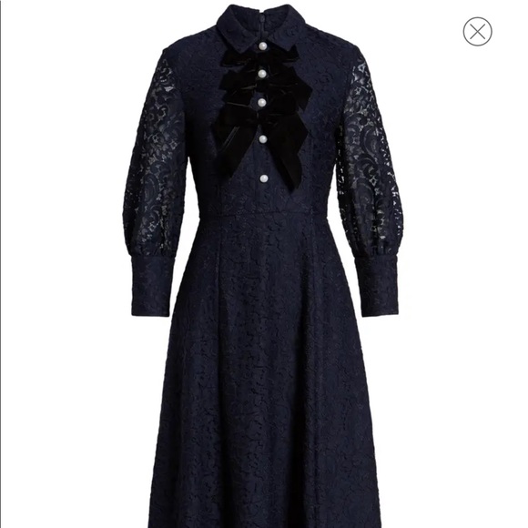 Halogen x Atlantic-Pacific Bow Lace Midi Dress - Picture 4 of 11